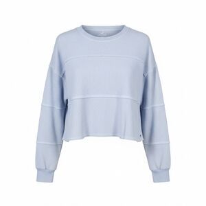 Hollister Women's Light Blue Cropped Top Long Sleeve SIZE LARGE